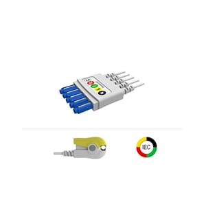 Ekg-kabel Philips monitor pas 5 avl klype blå